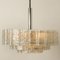 Cylindrical 3 Tier Ice Glass Chandelier attributed to Doria Leuchten, 1960s, Image 8