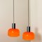 Orange Blown Glass Pendant Light from Peill & Putzler, 1970s 6