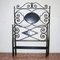 Wrought Iron Bed with Painted Headboard with Country Landscape and Lake, Italy, 1800s, Image 7