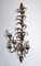 Wrought Iron 5-Light Wall Lamp with Leaf and Gold Decorations and White Painted Flowers, Image 8