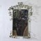 Specchio da parete in metallo dipinto a mano con motivi a foglia di vite, Immagine 1