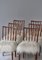 Chaises à Dossier Fuseau Modèle 101 en Peau de Mouton et Chêne, Danemark, 1950s, Set de 6 4