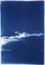 Kind of Cyan, Blue Tones Triptych of Serene Cloudy Sky, 2021, Cyanotype, Image 6