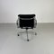 Black Leather Soft Pad Group Chair by Charles & Ray Eames for Herman Miller, 1960s 3