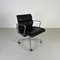Black Leather Soft Pad Group Chair by Charles & Ray Eames for Herman Miller, 1960s 1