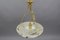 French White Alabaster and Bronze Pendant Light Fixture, 1920s, Image 15