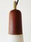 Scandinavian Opaline & Teak Pendant, 1960s 4