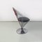 Poltrona V-Chair 8800 moderna in metallo e pelle attribuita a Verner Panton per Fritz Hansen, anni '80, Immagine 4