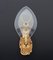 Italienische Wandlampen aus Vergoldeter Bronze & Glas, Italien, 1950er, 2er Set 8