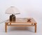 Coffee Table in Oak and Brass by Tommaso Barbi, Italy, 1970s 8