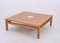 Coffee Table in Oak and Brass by Tommaso Barbi, Italy, 1970s 10