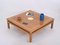 Coffee Table in Oak and Brass by Tommaso Barbi, Italy, 1970s, Image 6