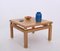 Coffee Table in Oak and Brass by Tommaso Barbi, Italy, 1970s 6