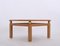 Coffee Table in Oak and Brass by Tommaso Barbi, Italy, 1970s 8