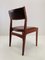 Danish Modern Teak and Leather Dining Chair by Johannes Andersen, 1960s 4