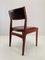 Danish Modern Teak and Leather Dining Chair by Johannes Andersen, 1960s, Image 4