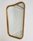 Large Mid-Century Golden Wall Mirror with Faceted Check Pattern, Austria, 1950s 8