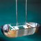 Large Art Deco Glass & Chrome Ceiling Light, 1970s, Image 3