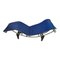 Chaise Lounge in Blue Leather in the style Le Corbusier, 1990s 2