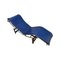 Chaise Lounge in Blue Leather in the style Le Corbusier, 1990s, Image 4