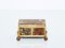 19th Century Napoleon III French Brass Red Agate Stone Jewellery Box, Image 1