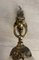 Vintage Wandlampe aus Bronze & Kristallglas 11