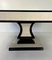 Italian Art Deco Style Parchment, Black Lacquer and Maple Square Dining Table, 1980s, Image 8