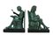 French Art Deco Cobbler and the Nobleman Bookends by Max Le Verrier, 1930s, Set of 2 1