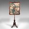 English Fireside Pole Screen in Walnut & Tapestry, Image 1