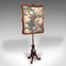 English Fireside Pole Screen in Walnut & Tapestry, Image 2