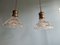 Holophane Pendant Lights in Grooved Glass, 1920s, Set of 2 3
