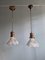 Holophane Pendant Lights in Grooved Glass, 1920s, Set of 2 5