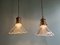 Holophane Pendant Lights in Grooved Glass, 1920s, Set of 2 2