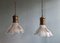Holophane Pendant Lights in Grooved Glass, 1920s, Set of 2 18
