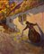 Edouard Baud, Promenade d'automne, 1914, Olio su cartone, con cornice, Immagine 1