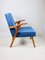 Ocean Blue Easy Chair attributed to Mieczyslaw Puchala, 1970s, Image 4