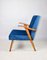 Ocean Blue Easy Chair attributed to Mieczyslaw Puchala, 1970s 9