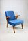 Ocean Blue Easy Chair attributed to Mieczyslaw Puchala, 1970s 1
