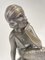 Art Deco Bronze & Marble Woman Sculpture, 1920s 2