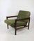 Vintage Sessel aus Olivgrünem Boucle, 1970er 6