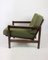 Vintage Sessel aus Olivgrünem Boucle, 1970er 4