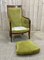Antique Green Lounge Chairs in Cherrywood, 1800s 4