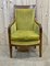 Antique Green Lounge Chairs in Cherrywood, 1800s 1