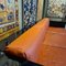 Sofá de madera lacada con cojines de cuero de Saratoga Lella & Masimo Vigelli para Armtronova, años 70, Imagen 8