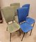 Mid-Century Italian Chairs in Green and Blue, 1970s, Set of 4 2