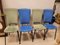 Mid-Century Italian Chairs in Green and Blue, 1970s, Set of 4 6