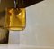 Cubic Ceiling Lamp in Amber Glass from Orrefors, 1960s 6