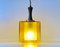Cubic Ceiling Lamp in Amber Glass from Orrefors, 1960s 2