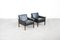 Modell 500 Sessel aus Palisander & gealtertem schwarzem Leder von Hans Olsen für CS Møbler, 2 . Set 5