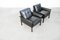 Modell 500 Sessel aus Palisander & gealtertem schwarzem Leder von Hans Olsen für CS Møbler, 2 . Set 7